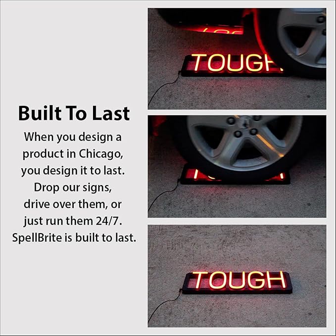SpellBrite ELEVATOR Sign | Directional Sign with Neon Look, Blue LED Light Source | 31.1" x 6.3"