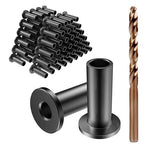 BLIKA 80 Pack Black Stainless Steel Protector Sleeves for 1/8" 5/32" or 3/16" Deck Cable Railing, for Wood/Composite Posts, T316 Marine Grade, Black Cable Railing Protector Sleeves