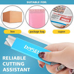 DIYSELF Box Cutters, 48 Pack Box Cutter Retractable, Box Cutter Knife with Single Edge Razor Blade, Utility Knife All Metal Shell, Boxes Opener for Packages, and Paper, Work Knives for Men (Blue)