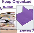 Two Pocket Folders, PANDRI 50 Pack 2 Pocket Folders, Letter Size Paper File Folder for School Office Home Business, Purple