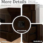 blini 2 Drawer File Cabinet Farmhouse Lateral File Cabinet with Hanging File Folders，Fits Letter/Legal/A4 Sizes, 36.8" Large Wood File Storage Cabinets Printer Stand for Home Office