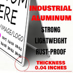 Custom Sign for Business-18×14inches-Indoor/Outdoor use,Weatherproof, 0.04 inches thick quality aluminum,for Street, underground parking