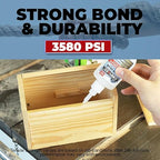 Wood Super Glue 113.6 Gram 4oz, Clear Instant Medium Cyanoacrylate Adhesive Liquid for Woodworking Wooden Crafts Furniture Repairs, All Purpose Strong CA Glue for Metal Glass Plastic Ceramic Leather