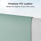Aothia Leather Desk Pad Protector, Office Desk Mat, Large Mouse Pad, Laptop Desk Pad, Non-Slip PU Leather Desk Blotter, Waterproof Desk Writing Pad for Office and Home (Light Blue, 47" x 17")
