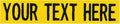 Custom Uniform Name Tapes Solid Colors. Yellow Fabric, 5 Inch Hook Fastener (Uniform Ready Fastener)