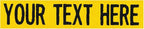 Custom Uniform Name Tapes Solid Colors. Yellow Fabric, 5 Inch Sew on