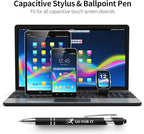 Vebermo 15 Pack Motivational Pen Set - Inspirational Quotes Retractable Ballpoint Pens for Office School Supplies, Encouragement Gifts for Women Men, Black