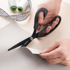 Zicolu Premium Proseries Sewing Fabric Scissors Bundle (10"/9"/6"), Black Office Scissors All Purpose, Sharp Titanium Coated Blade, Comfort Grip Soft Handles for Diy Craft, Paper, Art, School, Home