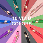CRME Custom Pens Personalized Pen with Name Logo Engraved Metallic Pink Barrel Black Ink Click Pens Grip Retractable Ballpoint Pen Ideal for Business Office Encouraging Scriptures