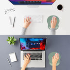 ITNRSIIET Ergonomic Mouse Pad with Comfort Gel Wrist Rest, Non-Slip PU Base, Smooth Textured Surface, Reduces Hand Fatigue & Wrist Pain, 8.7 x 7.2 Inch for Office Gaming Home, Sage Mint Gradient
