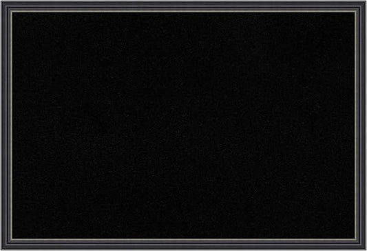 Amanti Art Black Cork Board for Wall, 26x38 Vision Board with Black Wood Frame, Large Corkboard Office Decor for Home Organization, Traditional Corkboard Pinboard to Display Items for Home