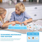 Ireer 1 Set First Then Visual Schedule for Kids 66 Communication Cards Autism Learning Materials for Special Education Classroom or at Home Kids Activity