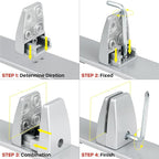 4 Packs Sneeze Guard Clamp Bracket, Sneeze Guard Shield Base for Countertop, Stick On Heavy Duty Aluminum Partition Guard Clip, Panel Support Clamp Stand for Clear Acrylic Desktop Counter Reception