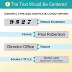 Personalized Office Engraved Name Plate With Wall or Desk Holder 2"x10"