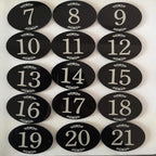 StayMax Locker Number Signs Door Sign with Self-Adhesive Tape Number Black (26-50)
