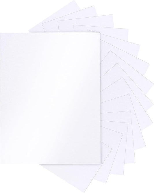 120 Sheets White Shimmer Cardstock 8.5 x 11 Heavyweight Paper, 250gsm/92lb Thick Card Stock Printer Paper for Making Cards, Greeting Cards, School Crafts, Wedding Invitations, Menus