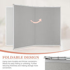 AMUSIGHT Double-Sided Large Cork Board with Linen, 60" x 40" Foldable Hanging Aluminum Framed Bulletin Board, Vision Board Pin Board Corkboards for Walls, Office, School Decor, 20 Pushpins