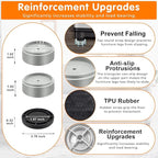 Furniture Risers Bed Risers Heavy Duty 1 inch, 2 inch, 3 inch, 4 inch Round Adjustable Bed Lifts Riser for Desk Legs Table Couch Sofa Chair Refrigerator Washing Machine (1 Inch, Gray, 4 Pack )