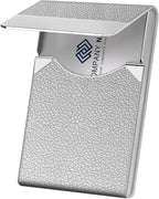 Business Card Holder with Ultra Slim Design, Business Card Case with Premium PU Leather, Suit Pocket Metal Card Holder for Women/Men, Magnetic Closure Quick Access Cards