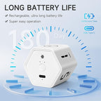Exlliy Productivity Timer 1, 5, 10, 30, 60 Minutes Preset, Desk Cube Timer with Gravity Sensor/Mute/Vibration for ADHD, Work, Study, Kitchen, Back to School (1, White)