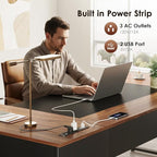 AODK 71 Inch Executive Desk, L Shaped Desk with Drawers and File Cabinet, Large Office Desk with Storage Shelves, Corner Computer Desk for Home Office, Walnut + Black