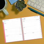 2026 Planner - Planner 2026 from January 2026 to December 2026 with 12 Monthly Tabs, Flexible Cover, Inner Pocket, 8.5" x 11", Pink