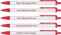 RevMark Personalized Ballpoint Pen, Custom Printed Name, Business or Event Information, Timeless Advertising, USA Made Pens, Promotional Marketing, Smooth Black Ink, Bulk Pack (Red,50 Ct.)
