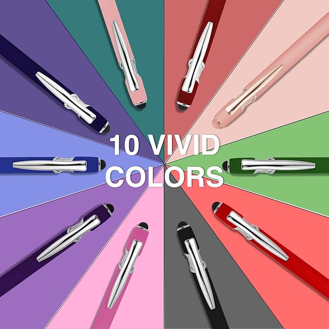 CRME Ballpoint Pen 2-in-1 Stylus Bulk Custom Pens Personalized Engraved Metal Pens with Name Text Logo for Back to School,Home,Teacher,Customizable Engraving Pen Gift Coworkers Office Supplies