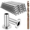 BLIKA 200 Pack Stainless Steel Protector Sleeves for 1/8" 5/32" or 3/16" Deck Cable Railing, for Wood/Composite Posts, T316 Marine Grade, Cable Railing Protector Sleeves