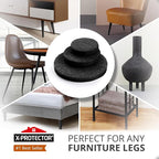 Felt Furniture Pads 235 PCS X-Protector! Huge Quantity of Black Furniture Pads for Hardwood Floors with Many Big Sizes – Your Ideal Wood Floor Protectors for Furniture.