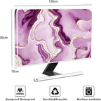 Baocicco Violet Gold Marble Waterproof Weatherproof and Dust-Proof TV Screen Cover 55 Inch for Home Office Creative TV Covers for TVs Screen Anti-Static Dustproof Protective
