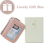 GOIACII Small Genuine Leather Wallet for Women, RFID Blocking Credit Card Holder Wallet