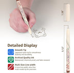 CHARSOCO 01 Micro Fine Point Pen Set - 12 Waterproof Archival Ink Colors, 0.25mm Fineliner Pens for Art Illustrations, Sketching, Anime, Manga, Technical Drawings & Scrapbooking-fan