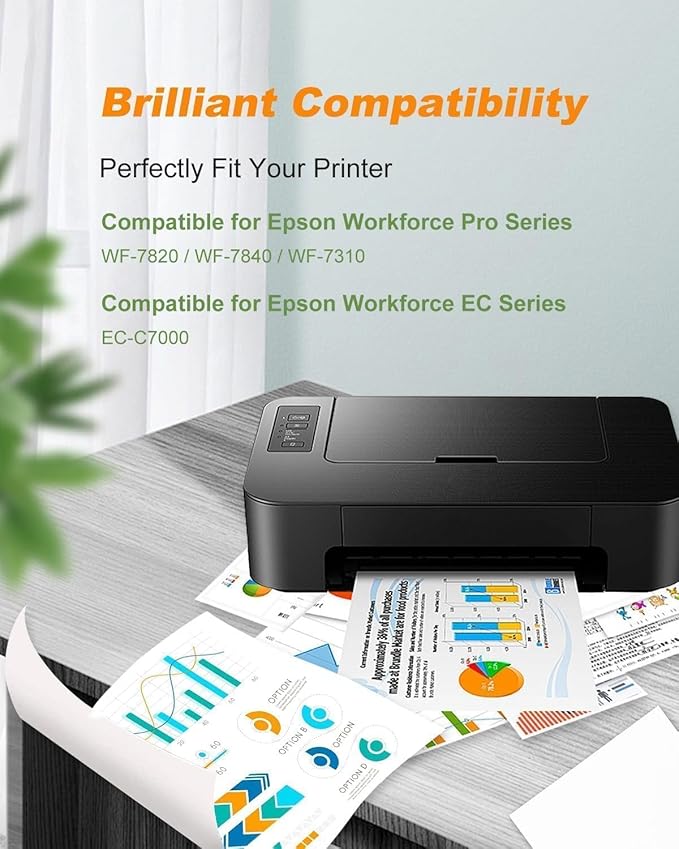 812XL Ink Cartridge Epson Remanufactured Replacement for Epson 812 812XL Ink Cartridges Combo Pack for Epson 812 XL T812XL Work for Workforce Pro WF-7840 WF-7820 WF-7310 EC-C7000 Printer（4 Pack）