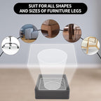 Furniture Pads Yelanon Floor Shield – 2" Round Caster Cups 8 PCS – Non-Skid Bed Stoppers, Heavy Duty Rubber Coasters – Protect Hardwood & Tile Floors!