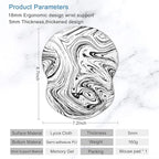 ITNRSIIET Ergonomic Mouse Pad with Gel Wrist Support Small Wrist Rest Smooth Surface Non-Slip PU Base Comfortable Office Supplies Pain Relief, 8.7 x 7.2 inches, Black and White Texture