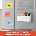 Banafich Magnetic Dry Erase Marker Holder, Acrylic Magnet Pen Holder for Whiteboard, Refrigerator, Magnetic Fridge Organizer for Office, Classroom, Whiteboard Maker Storage, Locker Organizer(White)