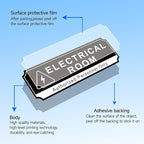 Electrical Room Door Sign for Business，Self-Adhesive Durable Modern Electrical Closet Room Sticker for Home, UV and Weather Resistant Authorized Personnel Only Signs for Business ，Workplace