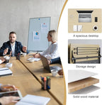 Conference Table,55.1''Folding Conference Room Table for 4-12 People,Mobile Flip Top MeetingTraining Table with Different Coulor and Styles for Offices, Classrooms,Meeting Room (2, E)