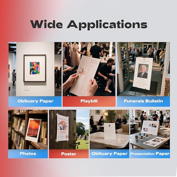 HARTWII 120 Sheets Thin Matte Presentation Photo Paper tabloid paper 11x17 inches 35lb 130gsm 6.5 Mil A3 for Dye Ink Inkjet Printer