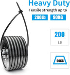 XINGO 48 inch White Zip Ties Heavy Duty 25 PCS,200 LBS Ultra Strong Plastic Wire Ties, Large Cable Ties Extra Long Tie Wraps, Indoor and Outdoor UV Resistant