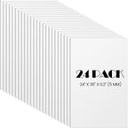 Elcoho 24 Pack White Foam Board, 24 x 36 Inch Acid-Free Foam Core Board, 5mm Thick Double Sided White Poster Boards for Presentation Art Display Office School Projects Crafting Sign Making