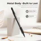 Nicpro 1.3mm Mechanical Pencil Set in Leather Bag with Waterproof Field Notebooks, 3PCS Metal Heavy Duty Carpenter Pencil with Lead Refill & Eraser for Outdoor Journal Travel Drafting Drawing