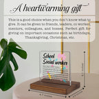 School Social Worker Gifts, Thank You Desk Sign for Student Support Staff, Inspirational Appreciation Plaque for Emotional Wellness Advocates, Office Decor PA043