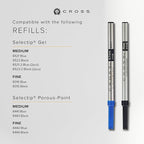 Cross Century II Refillable Rollerball Pen Presented in a Luxury Gift Box - Medium Point, Black Ink, Black & Gold