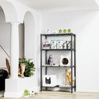 M MZG 1000 lbs 4 Tier Shelf Metal Storage Shelves Shelving Wire Rack Heavy Duty Closet Organizers for Garage Kitchen Bathroom Laundry Black 13.8" D x 35.4" W x 59.5" H