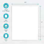 Printworks White Cardstock, 67 lb, 96 Bright, FSC Certified, (5 pack bundle) 500 Sheets, 8.5 x 11 Inch (00540C)