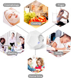 Mini 12 Sided Cube Timer, 11 Preset Times Pomodoro Timer for Enhanced Productivity. Ideal for ADHD Management, Workout, Study & Kitchen Cooking. Easy to Use（White）