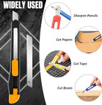 TIFICAL 24-Pack Retractable Box Cutter | 9mm Snap-Off Blades with Lightweight Design | Carton/Plastic Opener for Home & Office | Exacto Knife Box Opener