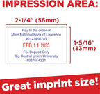 Mark 2000 5460 Professional Self Inking Date Stamp with Custom Text - Up to 6 Lines of Text